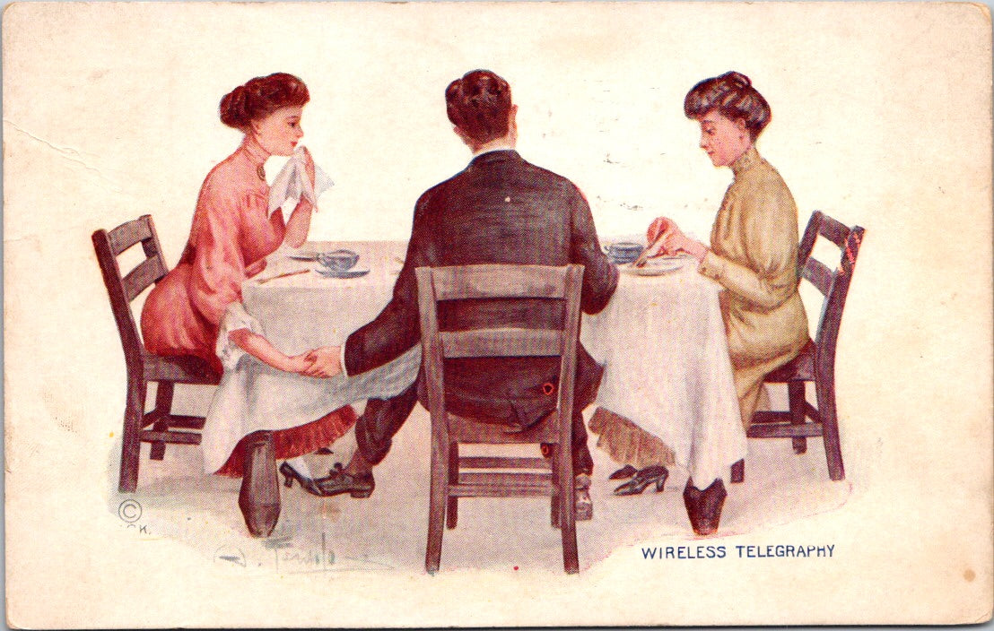 Vintage Postcard Wireless Telegraphy PC Kober Toniolo Posted 1916