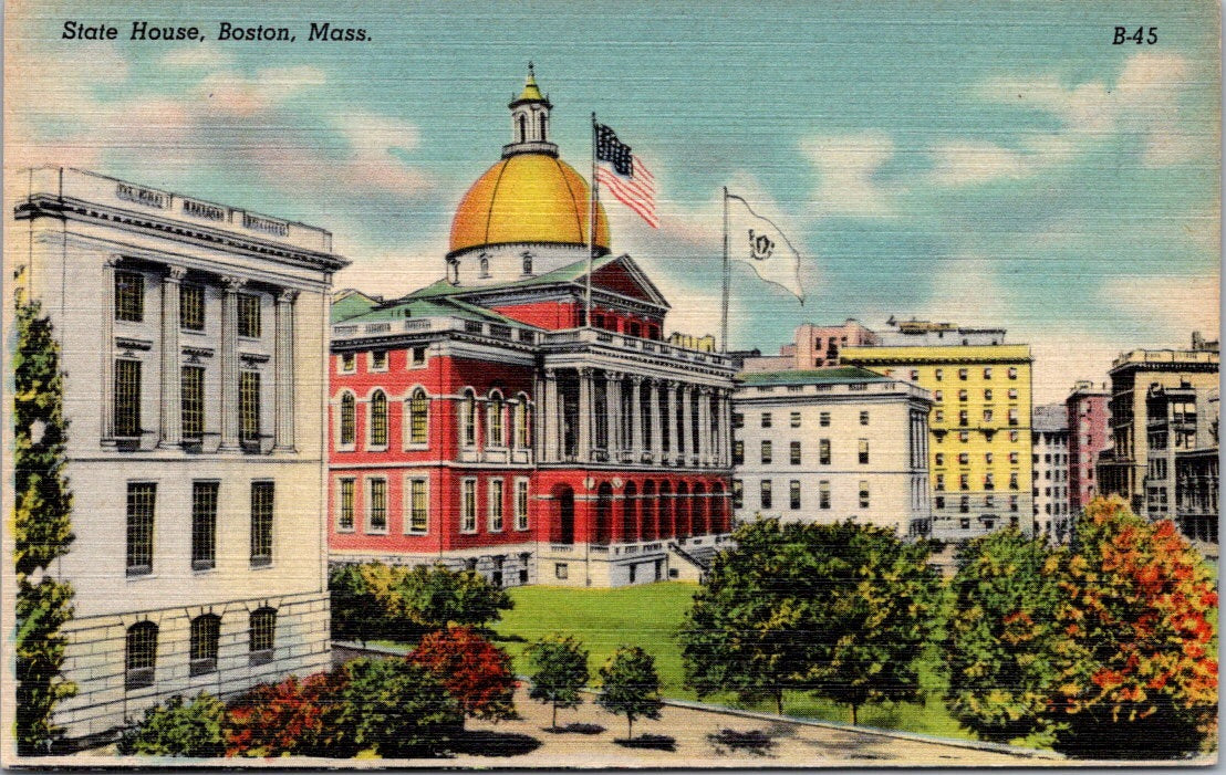 Vintage Postcard State House Boston Massachussets United States Unposted