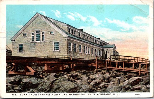 Vintage Postcard Summit House And Restaurant Mount Washington United States