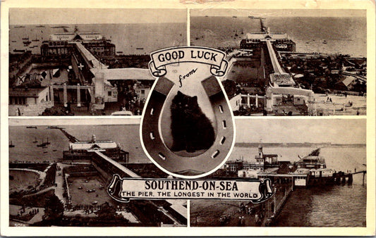 Vintage Postcard South End On Sea The Peir The Longest In The World Unposted