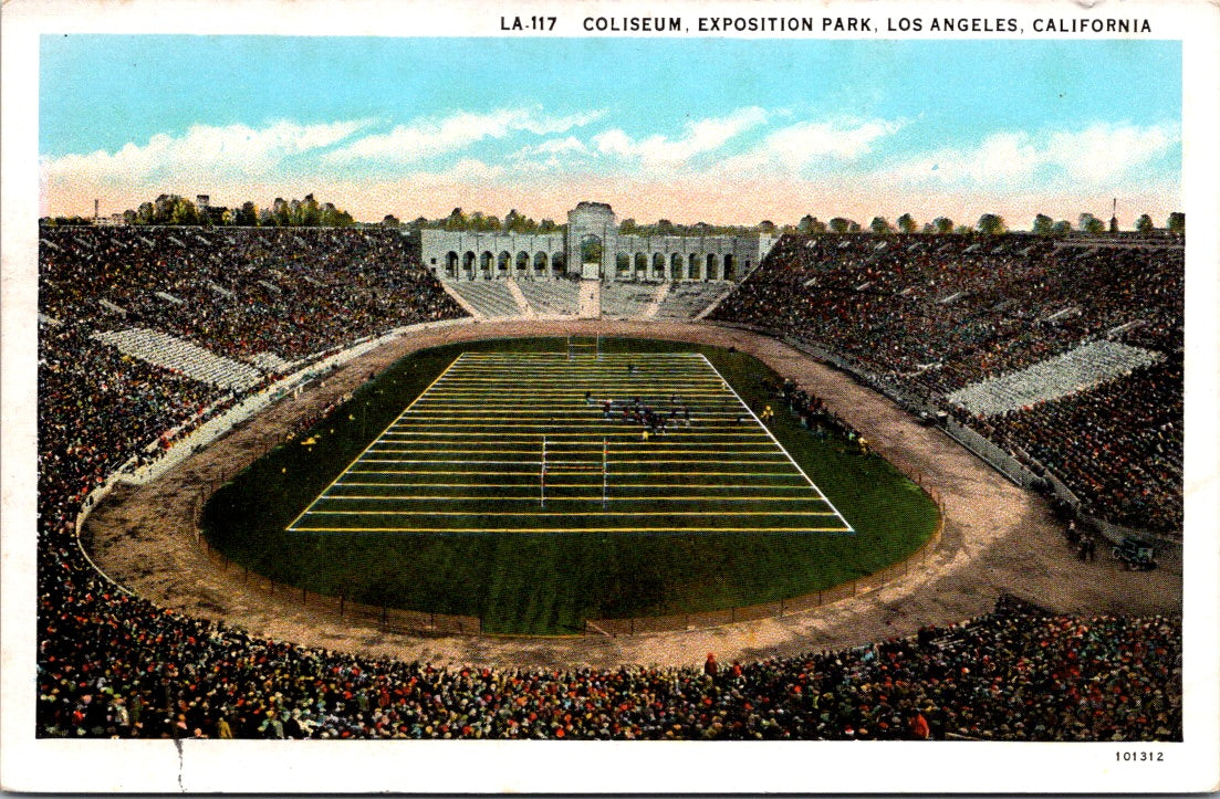 Vintage Postcard Coliseum Exposition Park Los Angeles California United States