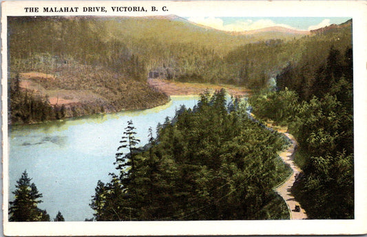 Vintage Postcard The Malahat Drive Victoria British Columbia Canada Unposted