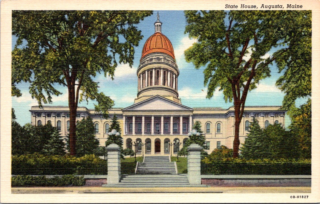 Vintage Postcard State House Augusta Maine United States Unposted