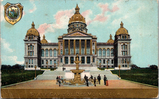 Vintage Postcard State Capitol Des Moines Iowa United States Unposted