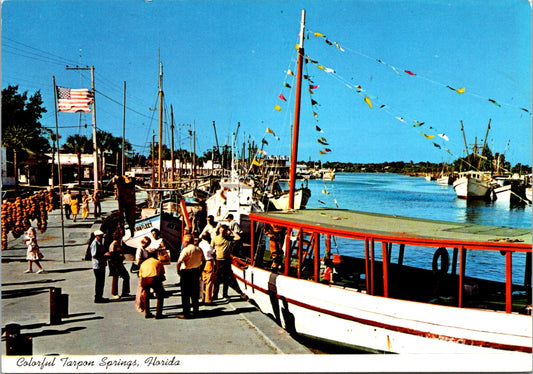 Vintage Postcard Colorful Tarpon Springs Florida United States Unposted