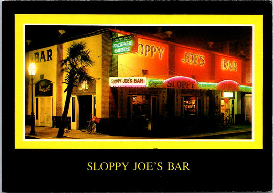 Vintage Postcard The Sloppy Joe's Bar Florida Keys United States Unposted