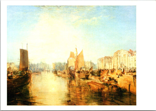 Vintage Postcard The Harbor Of Dieppe Joseph Mallord William Turner New York