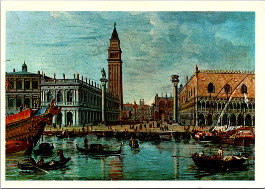 Vintage Postcard Piazzetta Venezia Little Square In Venice Italy Unposted