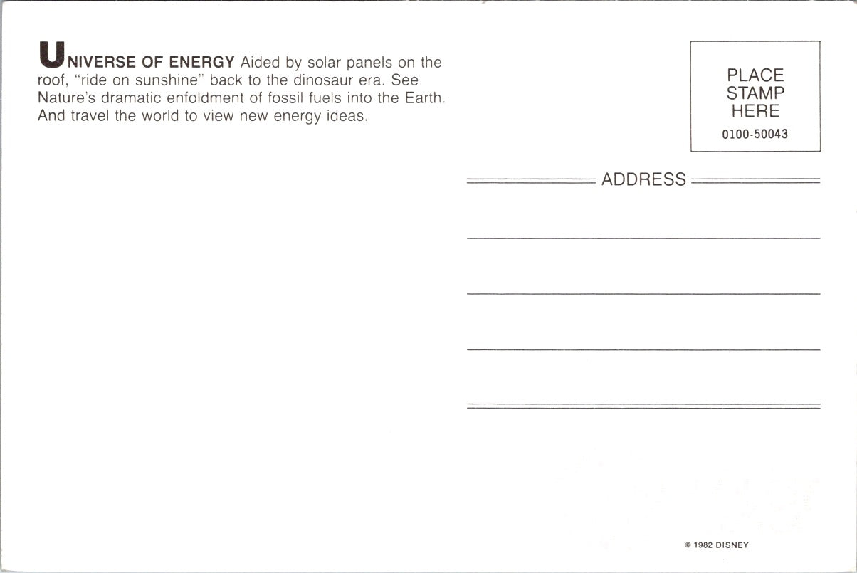 Vintage Postcard Universe Of Energy Aided By Solar Panels On The Roof