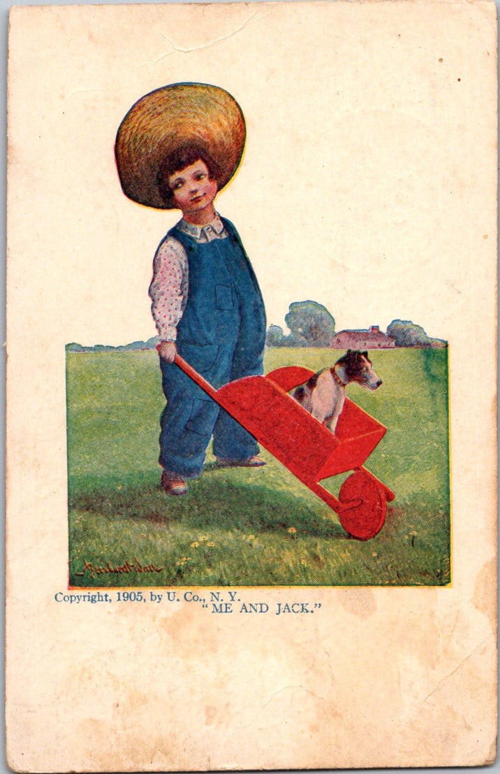 Vintage Postcard Me And Jack United States Posted 1920 US One Cent