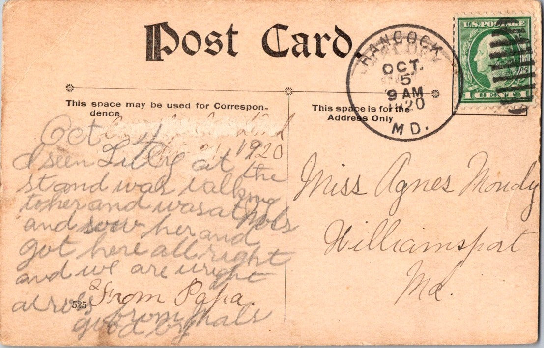 Vintage Postcard Me And Jack United States Posted 1920 US One Cent