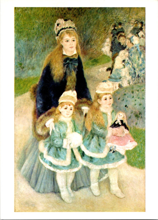 Vintage Postcard Mother And Children Pierre Auguste Renoir New York Unposted