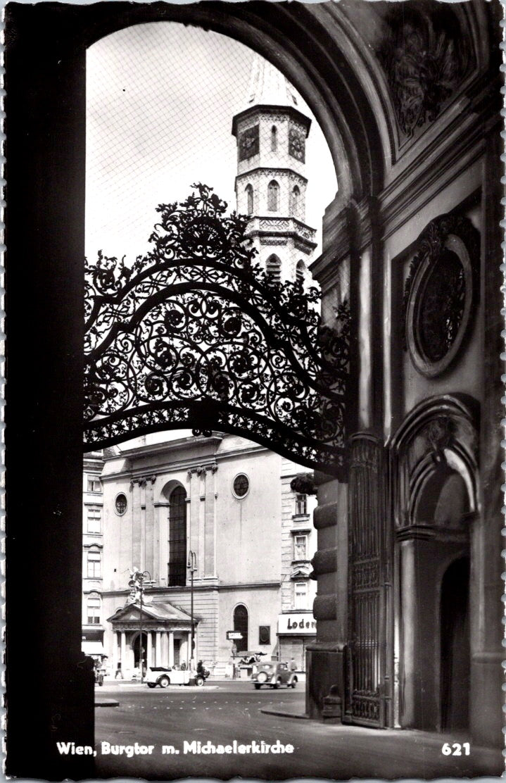 Vintage Postcard Burgtor Saint Michael's Church Vienna Austria Unposted