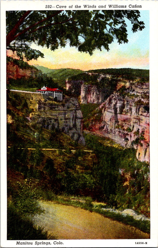 Vintage Postcard Cave Of The Winds And Williams Canyon Manitou Springs Colorado