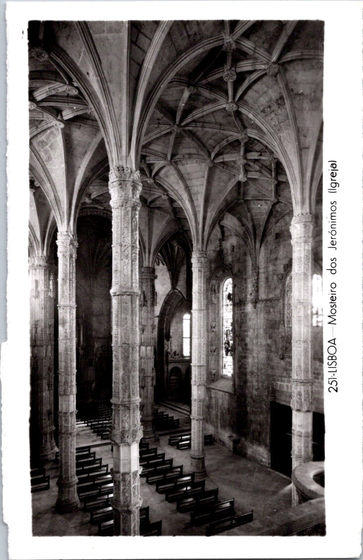 Vintage Postcard The Jerónimos Monastery Church In Lisbon Portugal Unposted