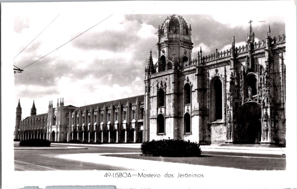 Vintage Postcard The Jerónimos Monastery Lisbon Portugal Unposted