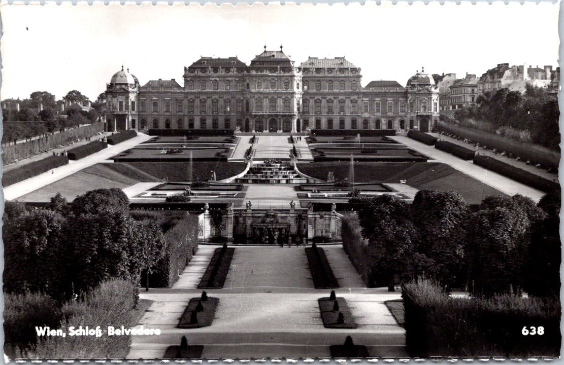 Vintage Postcard Belvedere Palace Vienna Austria Unposted