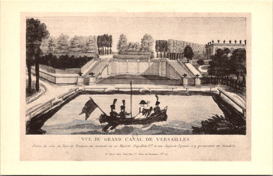 Vintage Postcard General View Of Grand Canal Versailes France Unposted