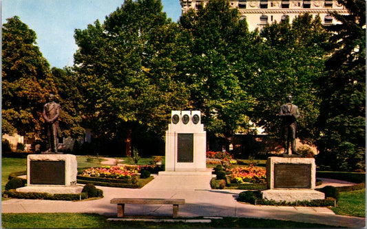 Vintage Postcard Monuments On Temple Square Salt Lake City Utah United States