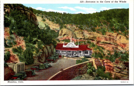 Vintage Postcard Entrance To The Cave Of The Winds Colorado Springs Unposted