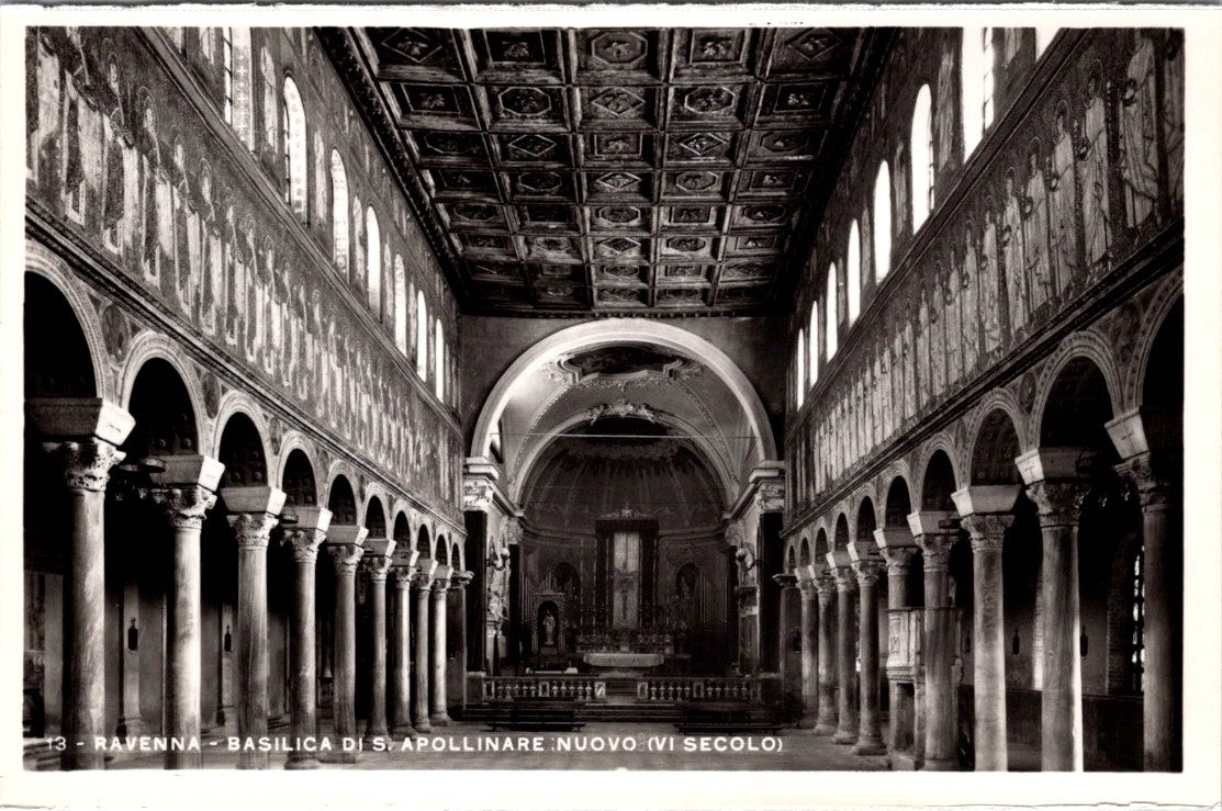 Vintage Postcard Basilica di Sant'Apollinare Nuovo Ravenna Italy Unposted