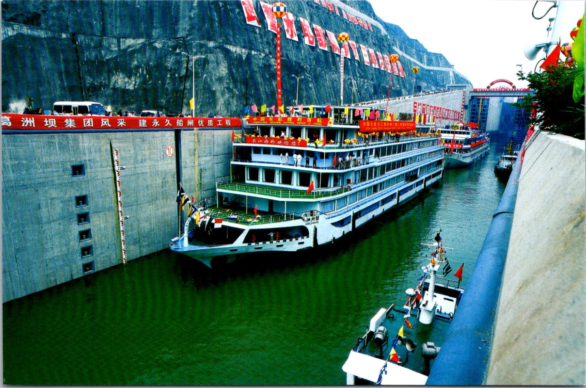 Vintage Old Postcard Ceremony That Open Up To Navigation China Unposted