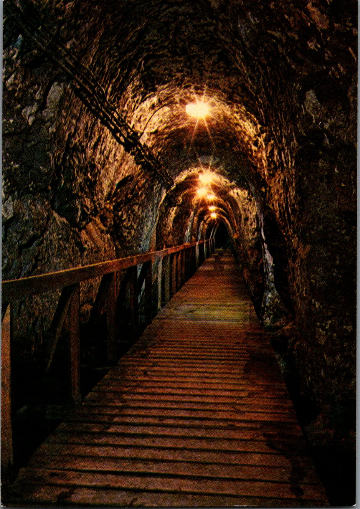 Vintage Postcard Megido Water System A Tunnel Cut In The Rock Leading To Water