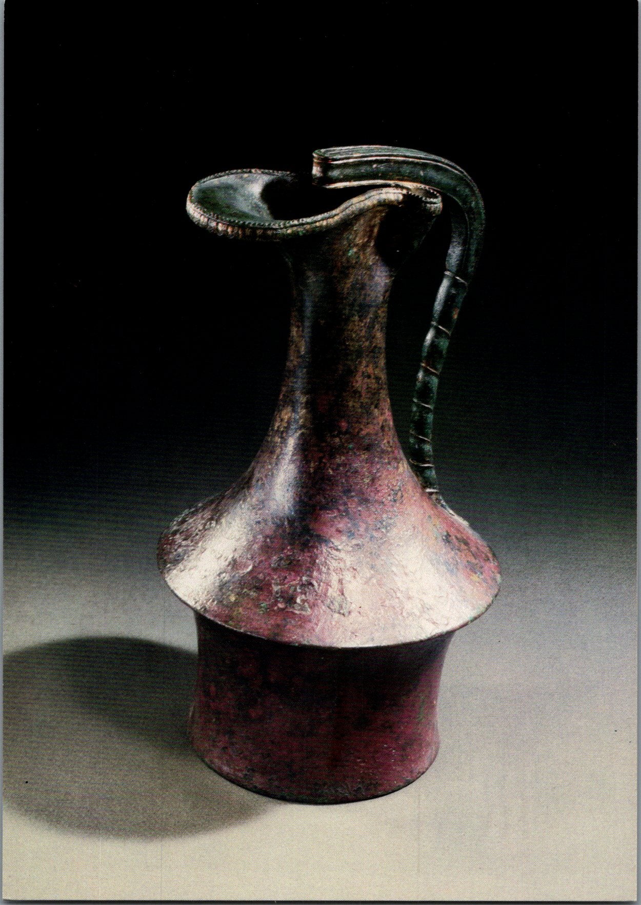 Vintage Postcard Bronze Wine Pitcher Archaeological Museum Of Komotini Greece