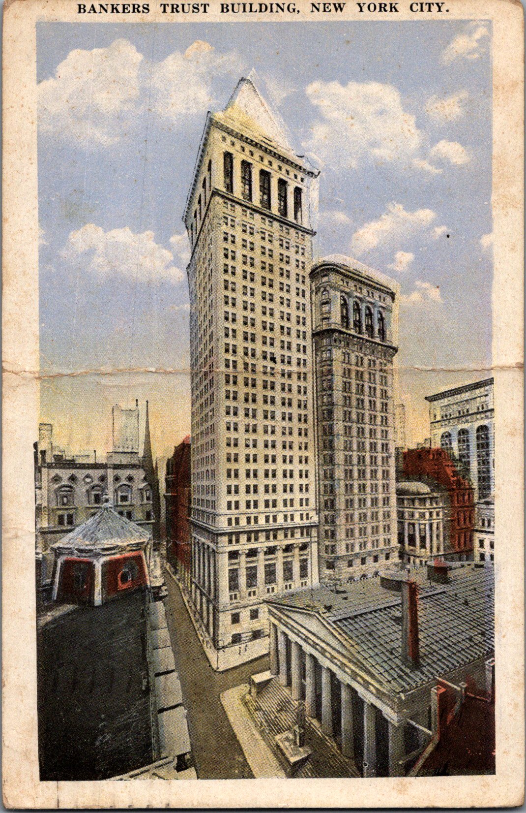 Vintage Postcard Banker's Trust Building New York City United States Posted