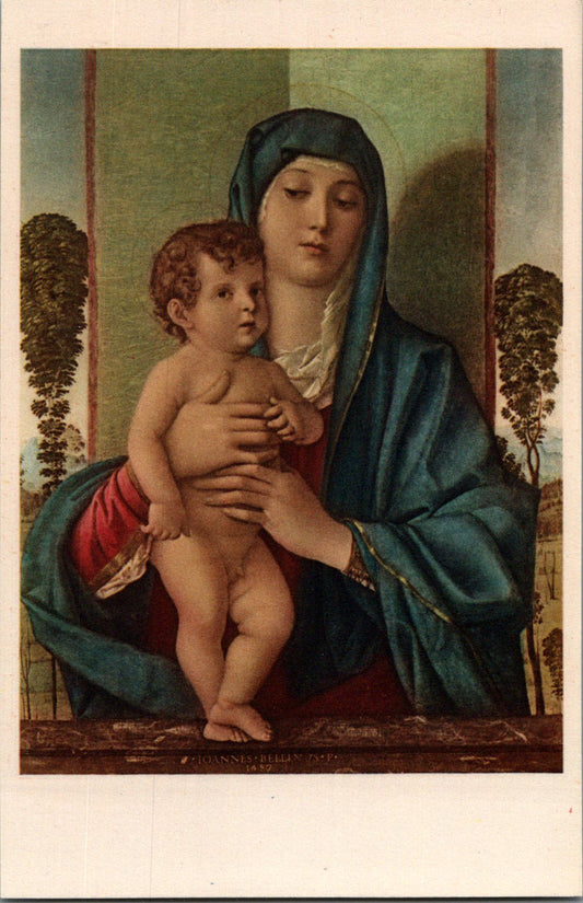 Vintage Postcard Madonna of the Small Trees By Giovanni Bellini Venice Italy