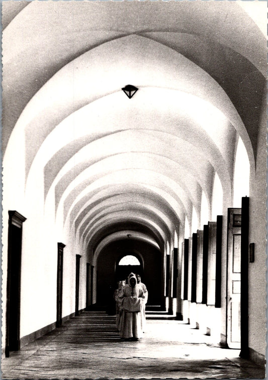 Vintage Postcard The Cloister Abbaye de Citeaux At Night Saint Georges France