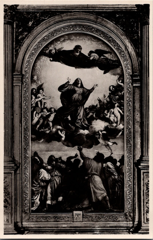 Vintage Postcard Assumption Of The Virgin By Titian Basilica dei Frari Italy