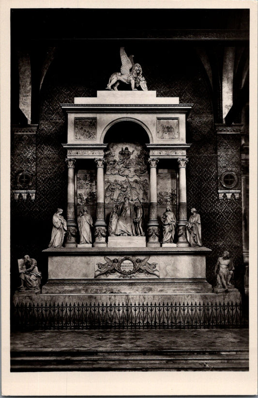 Vintage Postcard  Titian Monument The Basilica di Santa Maria Gloriosa dei Frari