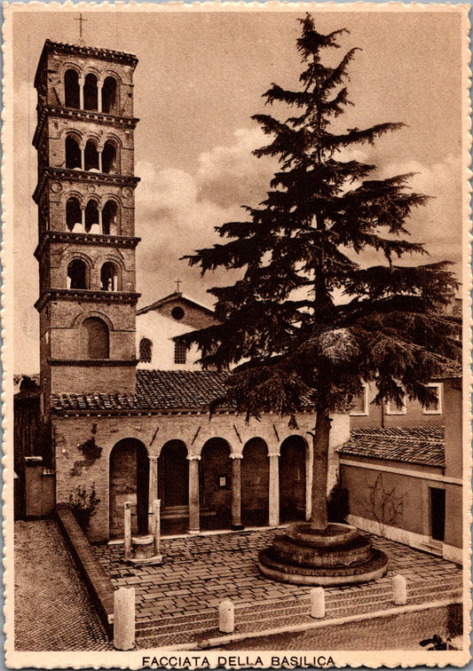 Vintage Postcard Facade Of The Basilica di San Giovanni Antonio Rosmini Italy