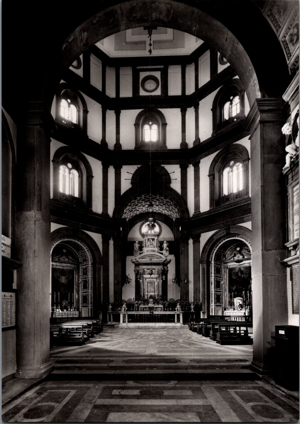 Vintage Postcard Interior Shrine Basilica Of Our Lady Of Humility Pistoia, Italy