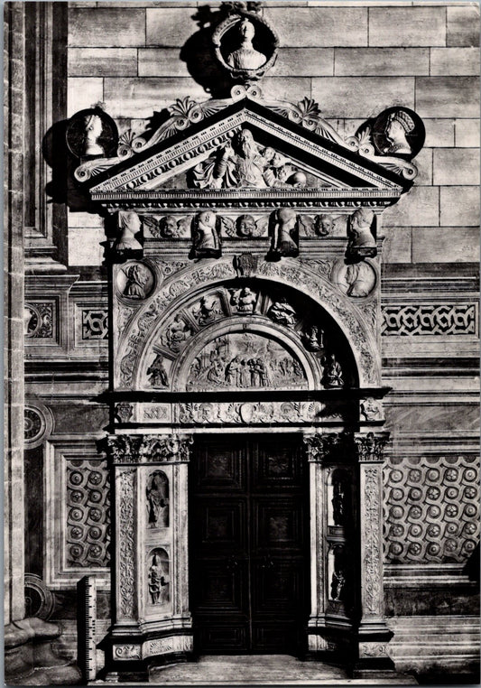 Vintage Postcard The Certosa di Pavia Door Leading To The Monks' Washstand Italy