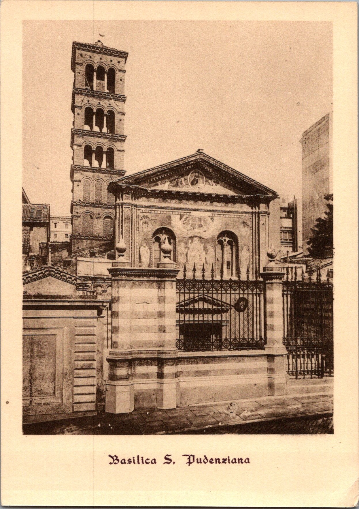 Vintage Postcard The Basilica Of Saint Pudentiana Rome Italy Unposted