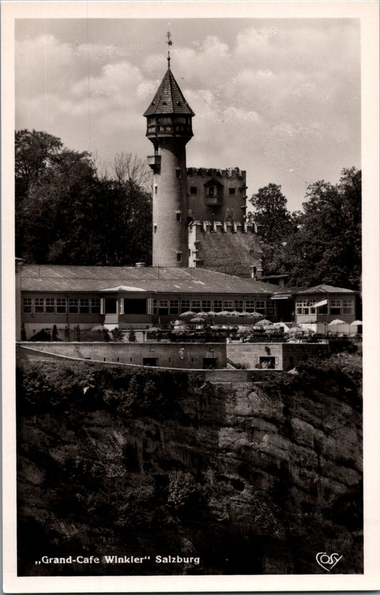 Vintage Postcard The Grand CafE Winkler Salzburg Austria Unposted