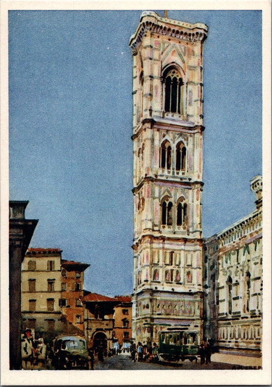 Vintage Postcard Giotto's Bell Tower By Angelo Maria Crepet Florence Italy