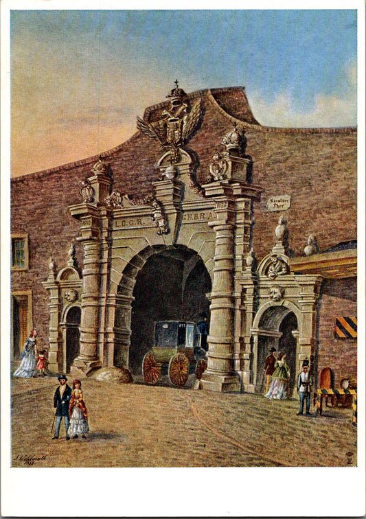 Vintage Postcard The Old Karntner Gate By Josef Wohlmuth Austria Unposted