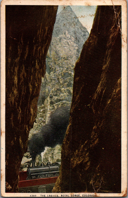 Vintage Postcard The Crevice Royal Gorge Colorado United States Unposted