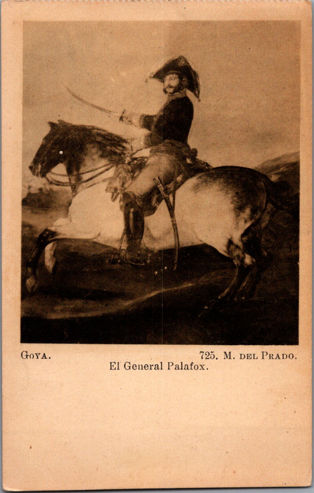 Vintage Postcard General Palafox M Del Prado Francisco Goya Spain Unposted