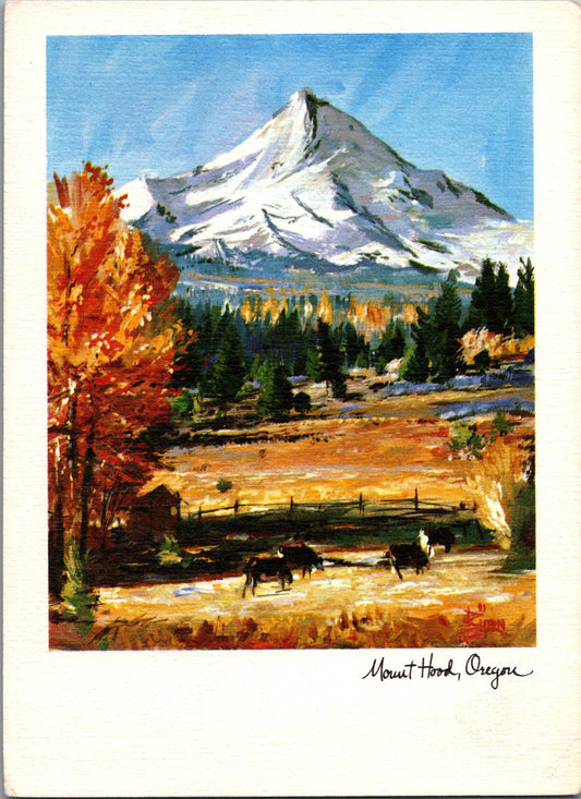 Vintage Postcard Mount Hood Oregon's Highest Peak United States Unposted