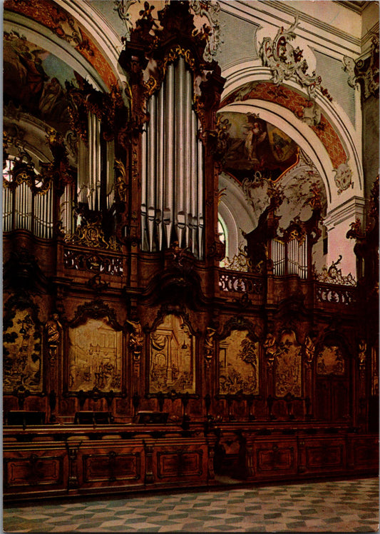 Vintage Postcard The Ottobeuren Abbey Choir Chair Reliefs Germany Unposted