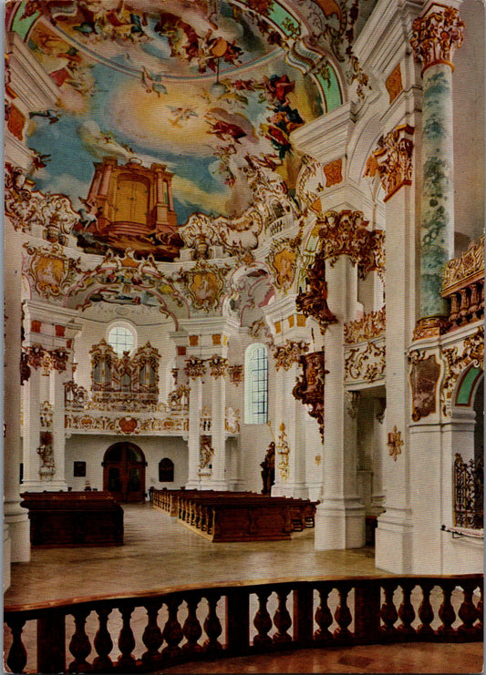 Vintage Postcard Pilgrimage Church Steingaden Abbey Bavarian Germany Unposted