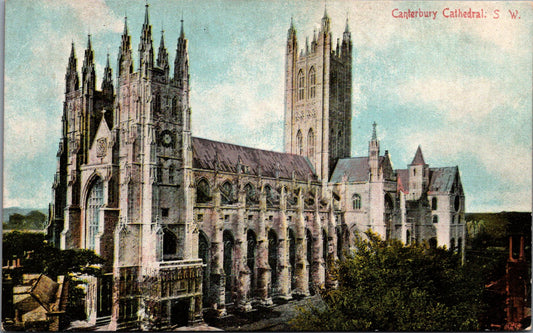 Vintage Postcard South West Canterbury Cathedral England United Kingdom Unposted