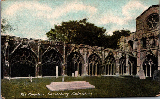 Vintage Postcard The Cloister Canterbury Cathedral England United Kingdom