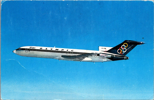 Vintage Postcard The Olympic Airways Boeing 727-100 Greece Posted