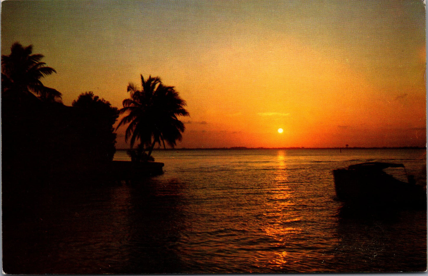 Vintage Postcard The Beautiful Sunset Of Florida United States Unposted