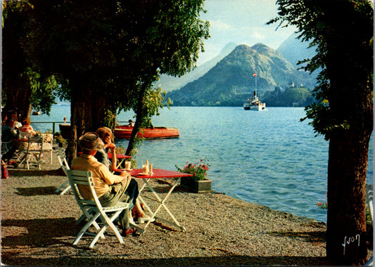 Vintage Postcard Lake Between Talloires And Duingt Haute-Savoie Annency France